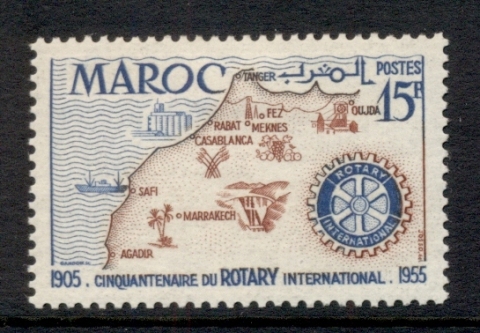French Morocco 1955 Rotary