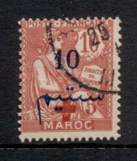 French Morocco 1917 Red Cross Surch