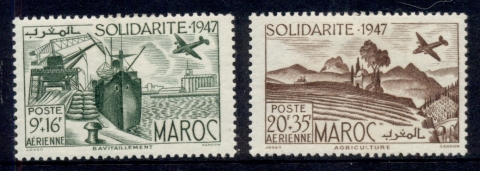 French Morocco 1948 Airmail Franco-Moroccan Solidarity