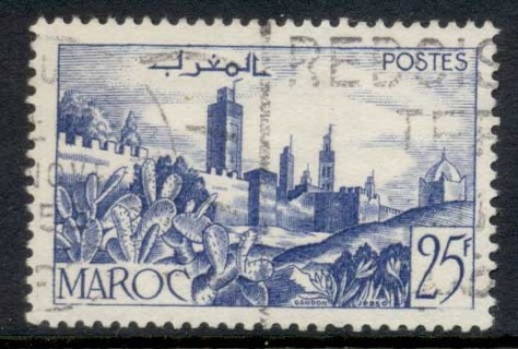 French Morocco 1949 Walled City 25f