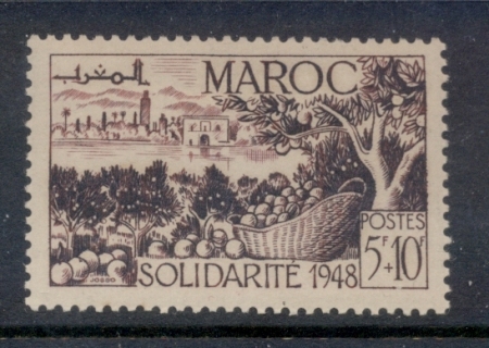 French Morocco 1949 Solidarity 5f + 10f