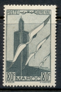 French Morocco 1939-40 Storks & Minaret 80c