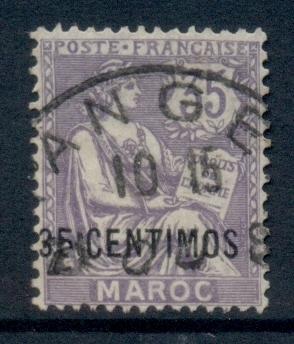 French Morocco 1902-10 Mouchon 35c on 35cviolet