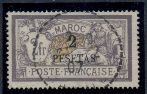 French Morocco 1902-10 Merson 2p on 2f grey-violet & yellow