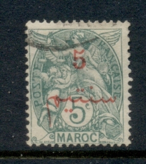 French Morocco 1911-17 Blanc 5c on 5c green