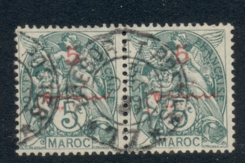 French Morocco 1911-17 Blanc 5c on 5c green pr