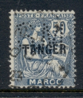 French Morocco 1918-24 Tangier Opts. 50c perfin