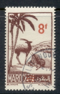 French Morocco 1948 Surcharge 8fr on 20fr