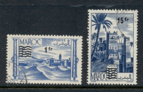 French Morocco 1954 Surcharges