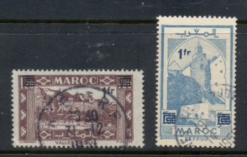 French Morocco 1950 Surchargees