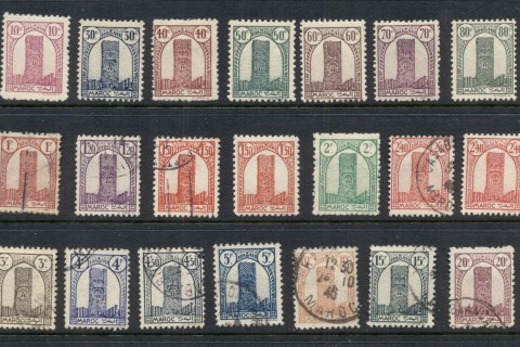 French Morocco 1943 Pictorials Asst, Tower of Hannan