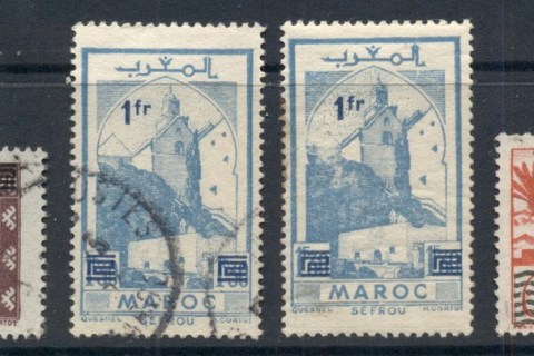 French Morocco 1950-51 Pictorials Surch