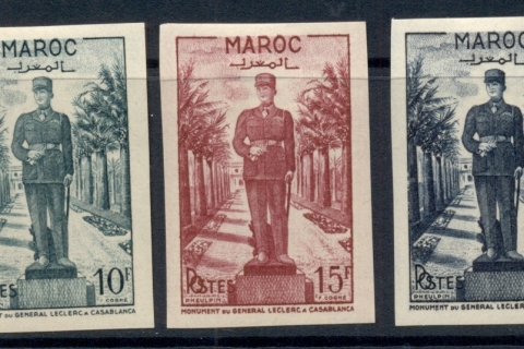 French Morocco 1951 Statue of Gen. Leclerc IMPERF