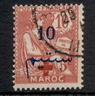 French Morocco 1917 Red Cross Surch