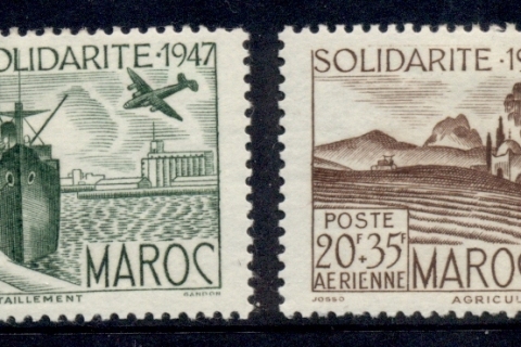 French Morocco 1948 Airmail Franco-Moroccan Solidarity