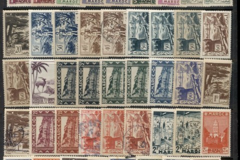 French Morocco 1939-42 Pictorials Asst