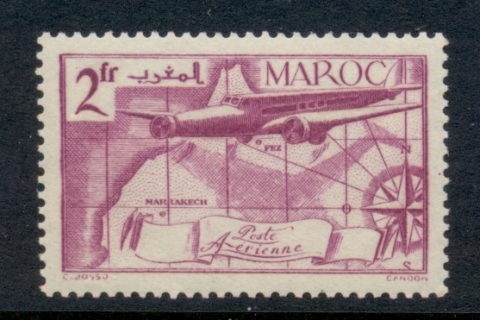 French Morocco 1939-40 Plane & Map 2f