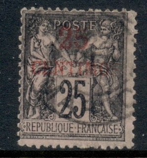 French Morocco 1891-1900 Peace & Commerce 25c on 25c black on rose