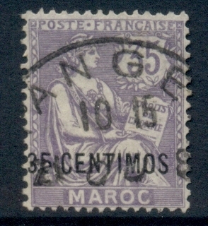 French Morocco 1902-10 Mouchon 35c on 35cviolet