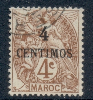 French Morocco 1902-10 Blanc 4c on 4c yellow brown
