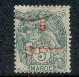 French Morocco 1911-17 Blanc 5c on 5c green