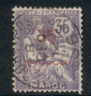 French Morocco 1911-17 Mouchon 35c on 35c violet