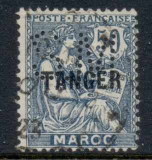 French Morocco 1918-24 Tangier Opts. 50c perfin