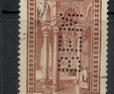 French Morocco 1933-34 Pictorials 5fr perfin
