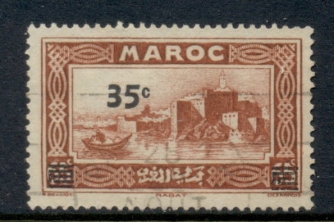 French Morocco 1940 Pictorial Surch. 35c on 65c