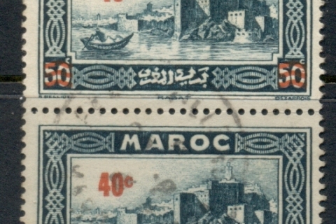 French Morocco 1939 Pictorial Surch. 40c on 50c pr
