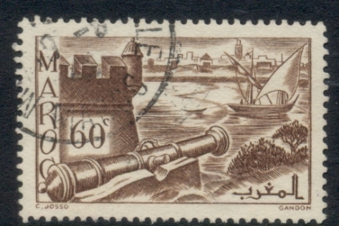 French Morocco 1939-42 Pictorials 60c chocolate