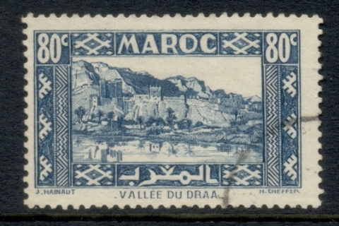 French Morocco 1939-42 Pictorials 80c blue