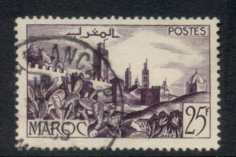 French Morocco 1954 Walled City 25f