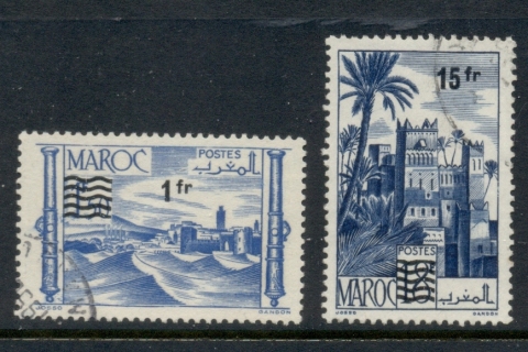 French Morocco 1954 Surcharges