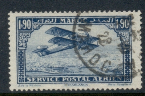 French Morocco 1922-27 Airmail Plane 1.90fr