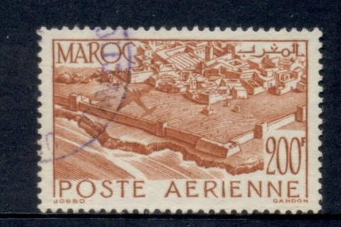 French Morocco 1947-48 Air Mail Pictorials 200fr