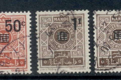 French Morocco 1944 Postage Due Surch