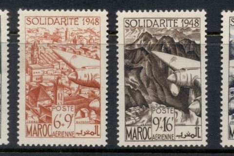 French Morocco 1949 Welfare, Air, Solidarity