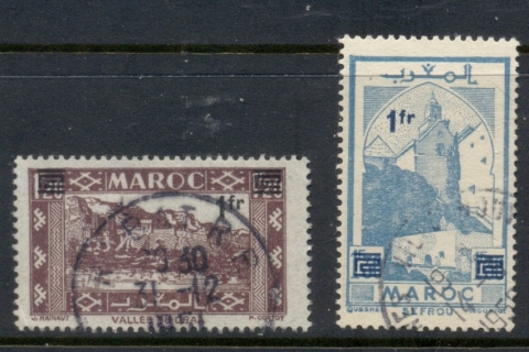 French Morocco 1950 Surchargees