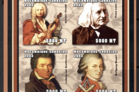 Mozambique-2002-Famous-Composers