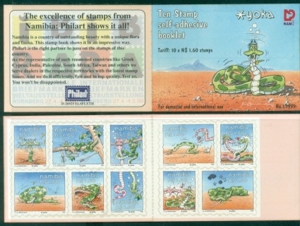 Namibia-1999-Yoka-the-Snake-Cartoon-Self-Adhesive-booklet-MUH