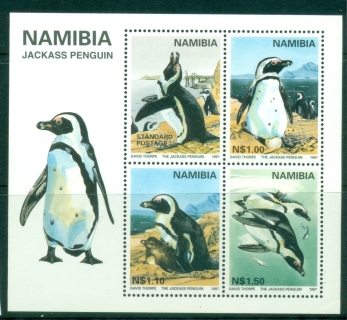 Namibia-1997-WWF-Endangered-Species-Jackass-Penguin-MS-MUH