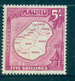 Nauru-1954-Defins-5-MLH-lot79472