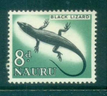 Nauru-1963-65-Black-Lizard-8d-MLH-lot79473