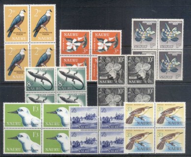 Nauru-1963-65-Pictorials-blks4-MUH