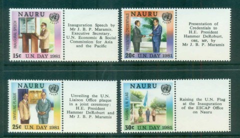 Nauru-1981-ESCAP-labels-MUH-lot79520