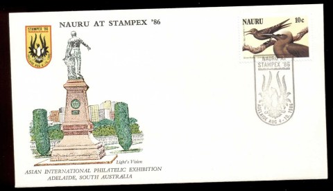 Nauru-1986-Stampex-Birds-FDC