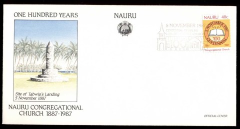 Nauru-1987-Nauru-Congregational-Church-FDC