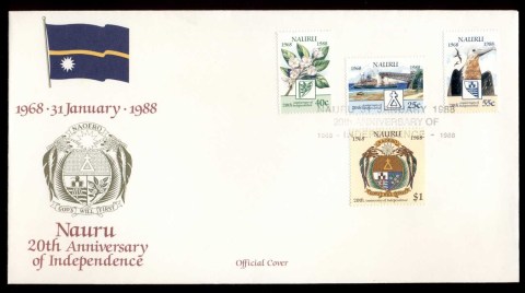 Nauru-1988-Independence-20th-Anniv-FDC