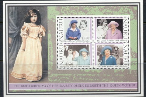 Nauru-2000 Queen Mother 100th Birthday MS